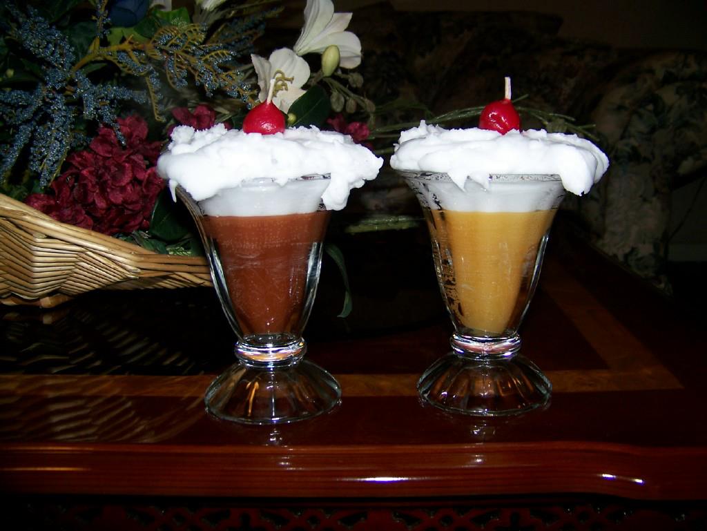 Ice Cream Sundae Candles Tall